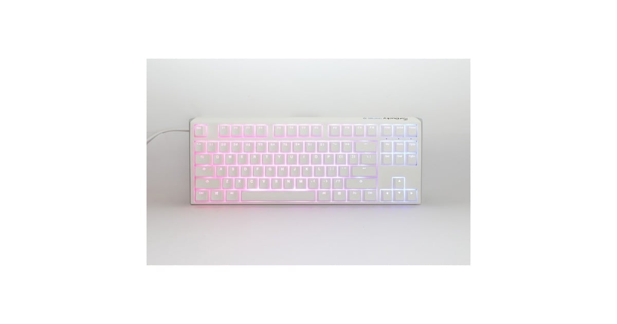 DuckyOne 3 Classic Pure White TKL, toetsenbord  (Wit, US lay-out, Cherry MX Speed Silver, RGB led, Double-shot PBT, Hot-swappable, QUACK Mechanics, 80%)