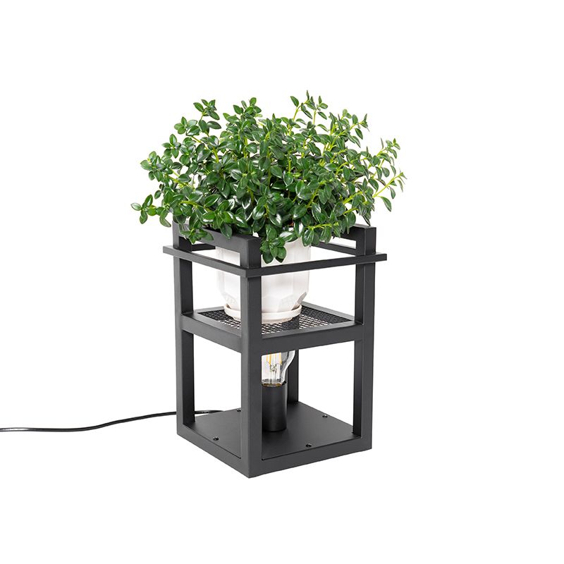 Industriële tafellamp zwart - Cage Rack