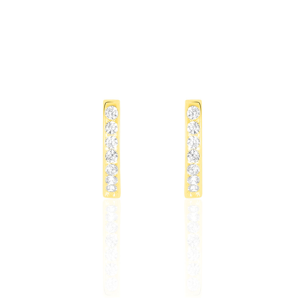 Créoles Jacoba Rondes Or Jaune Oxyde De Zirconium