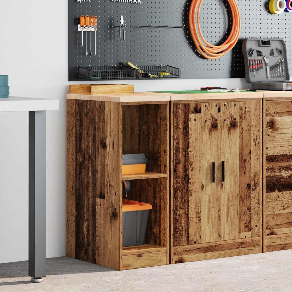 vidaXL Garagekast antiek hout 30x51x85 cm