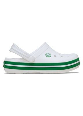 Crocs Crocband Sandaler, White/Green Ivy