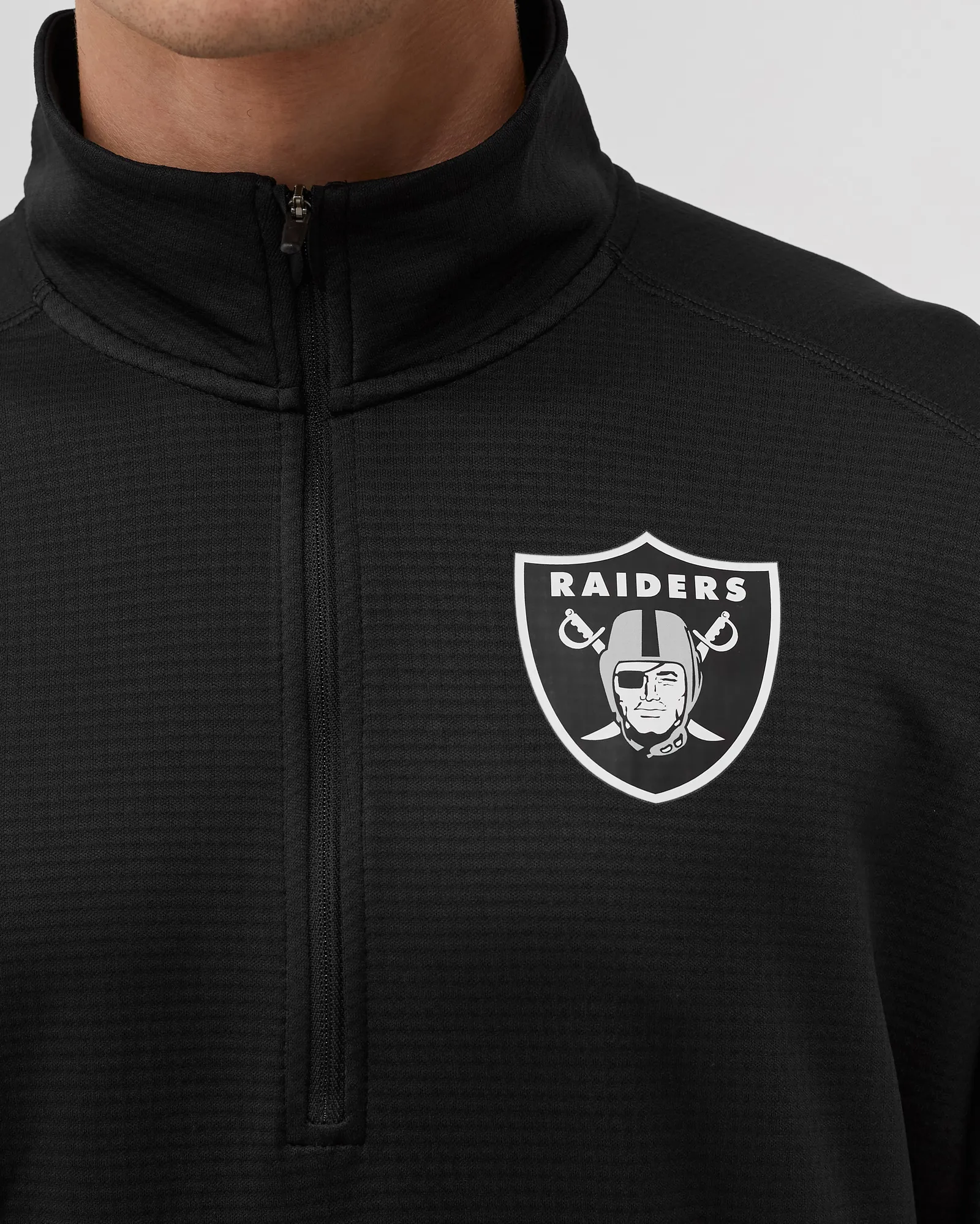 Nike NFL Las Vegas Raiders Mens Nike Logo Pacer Half Zip