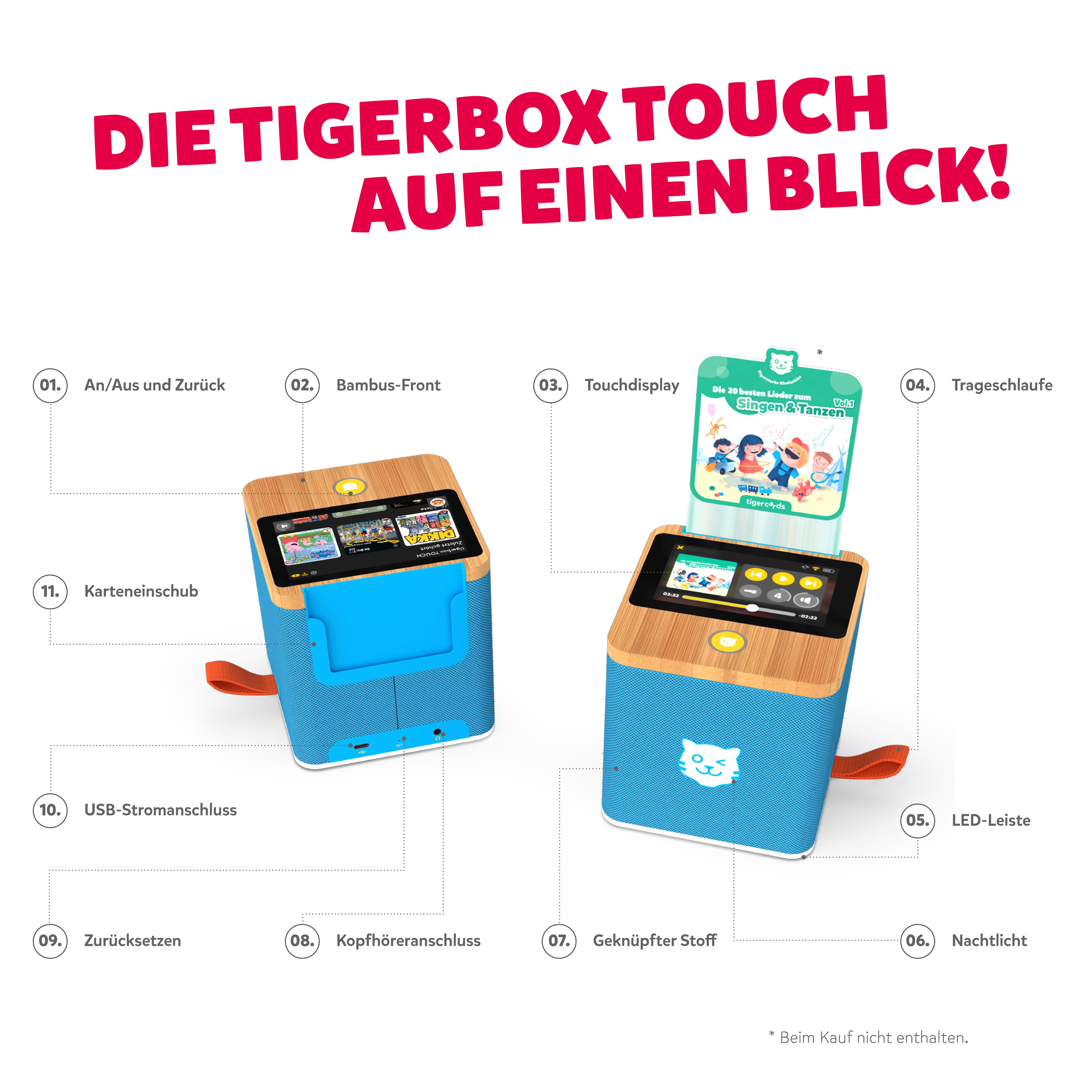 Tigerbox TOUCH PLUS - blau (inkl. 3 Monate Gratis Ticket)