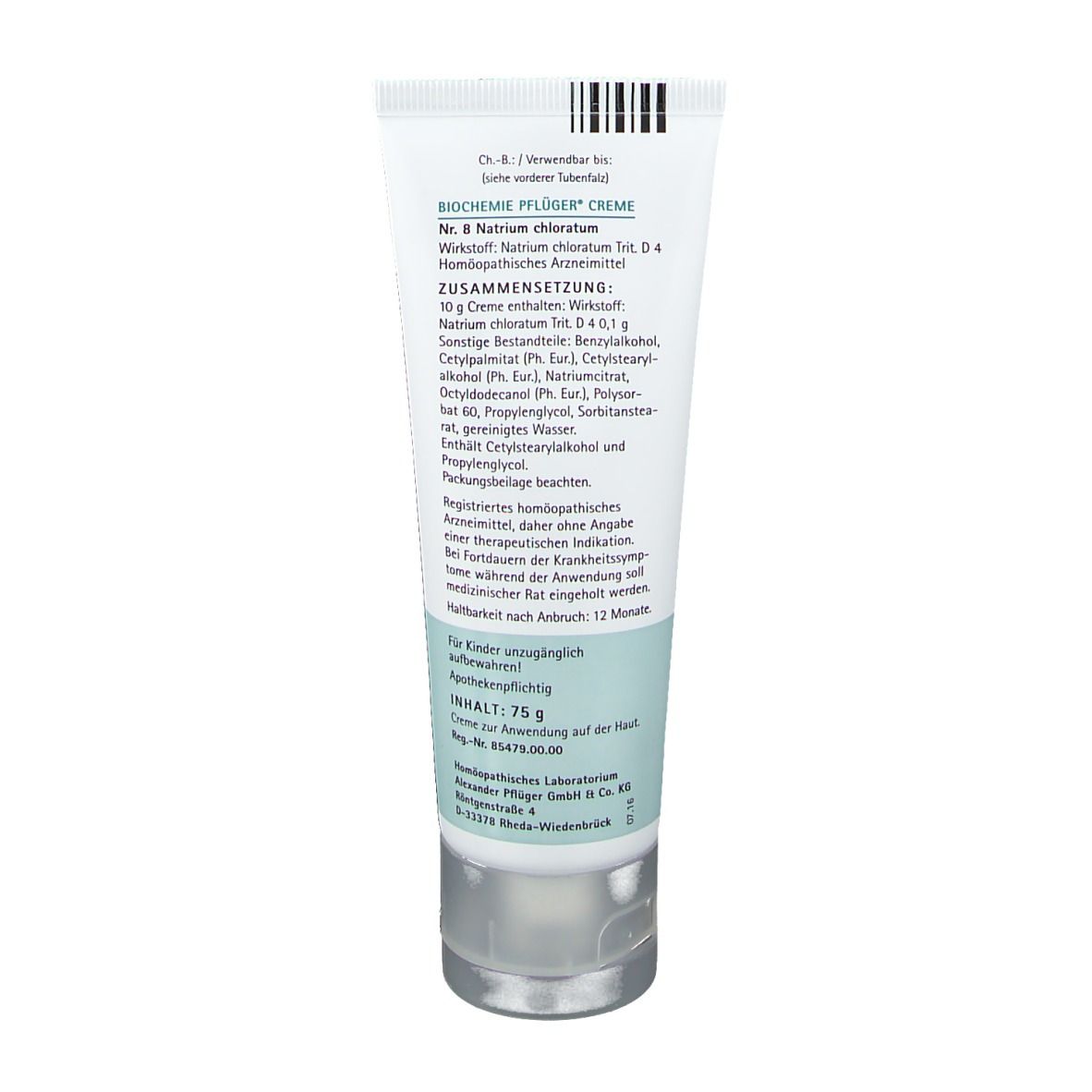 Biochemie Pflüger® Nr. 8 Natrium chloratum D4 Creme