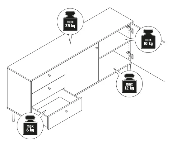 Sideboard »Bekeson«, anthrazit