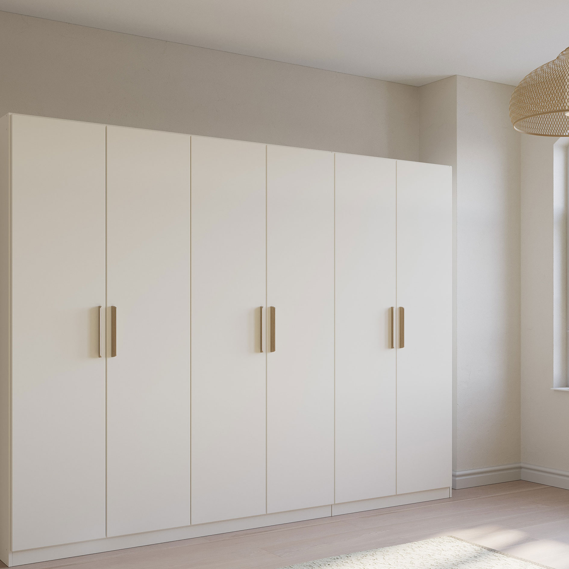 Drehtürenschrank - alpinweiß - 271 cm
