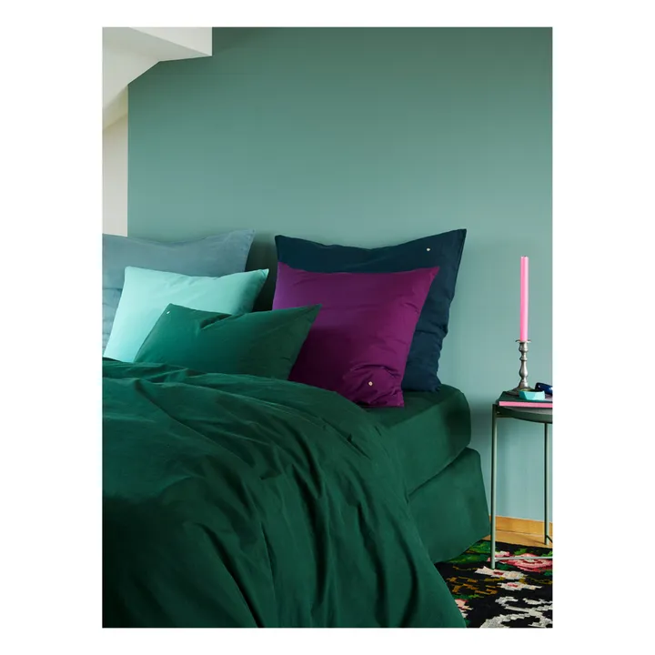 La cerise sur le gâteau Housse de couette Celeste | Vert foncé
