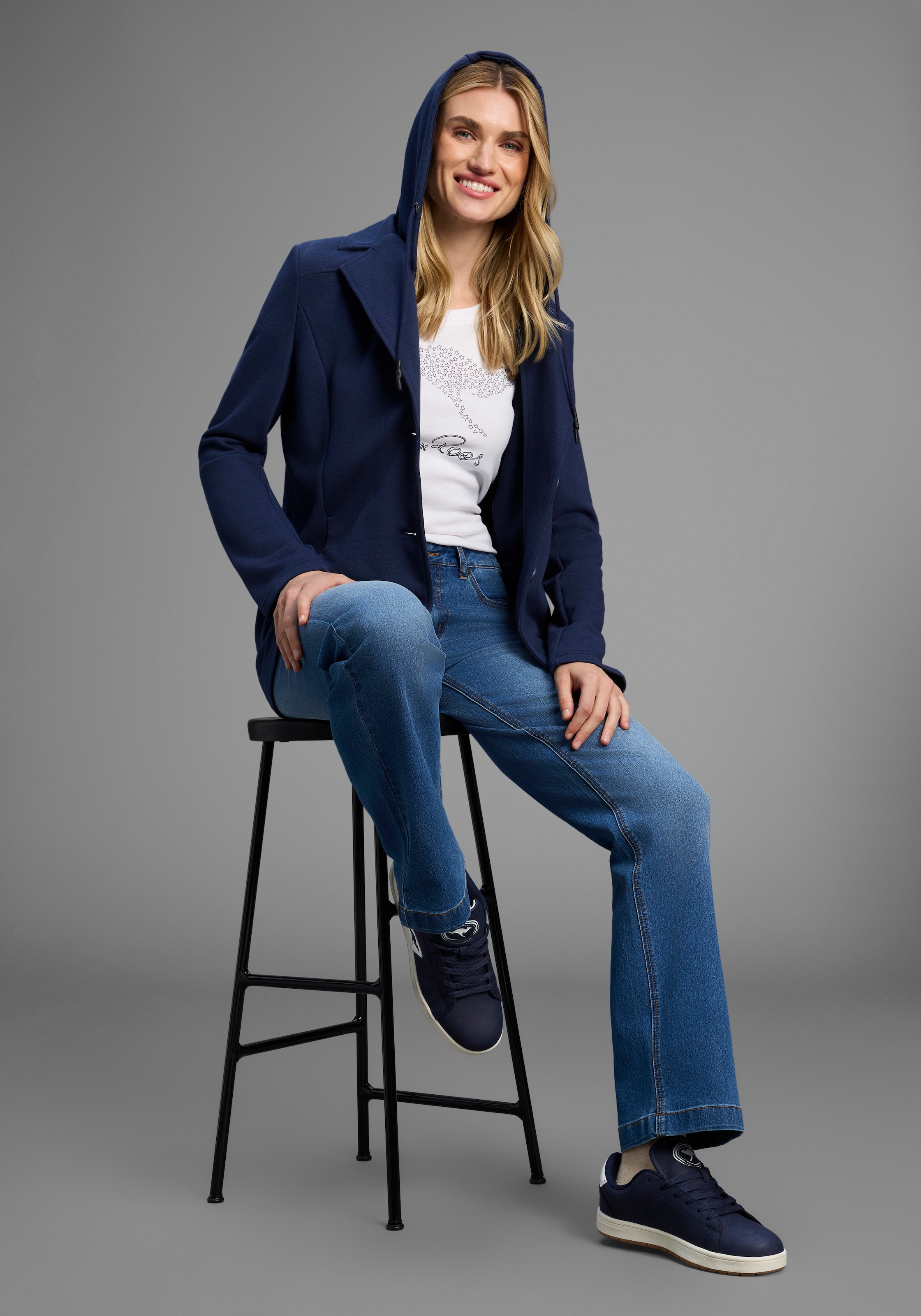 KangaROOS Sweatblazer , mit abknöpfbarer Kapuze