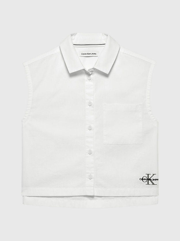 Camisa de algodão sem mangas