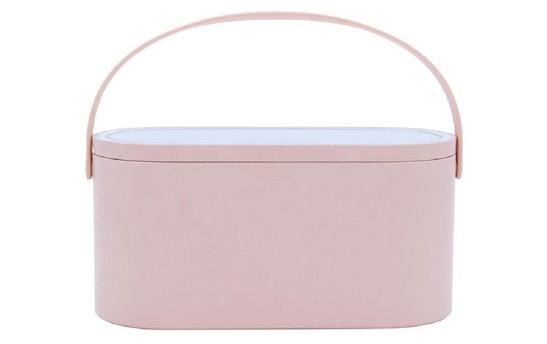 Kosmetikspiegel Magnifique mit Beautycase, Rosa<br>Schminkspiegel mit Beautycase