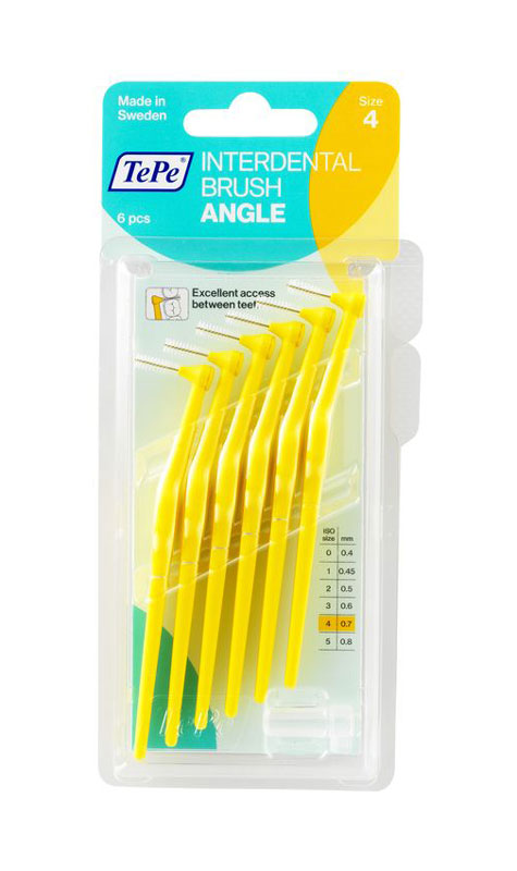 TEPE Angle Interdental-Brush 0.7mm gelb 6 Stk