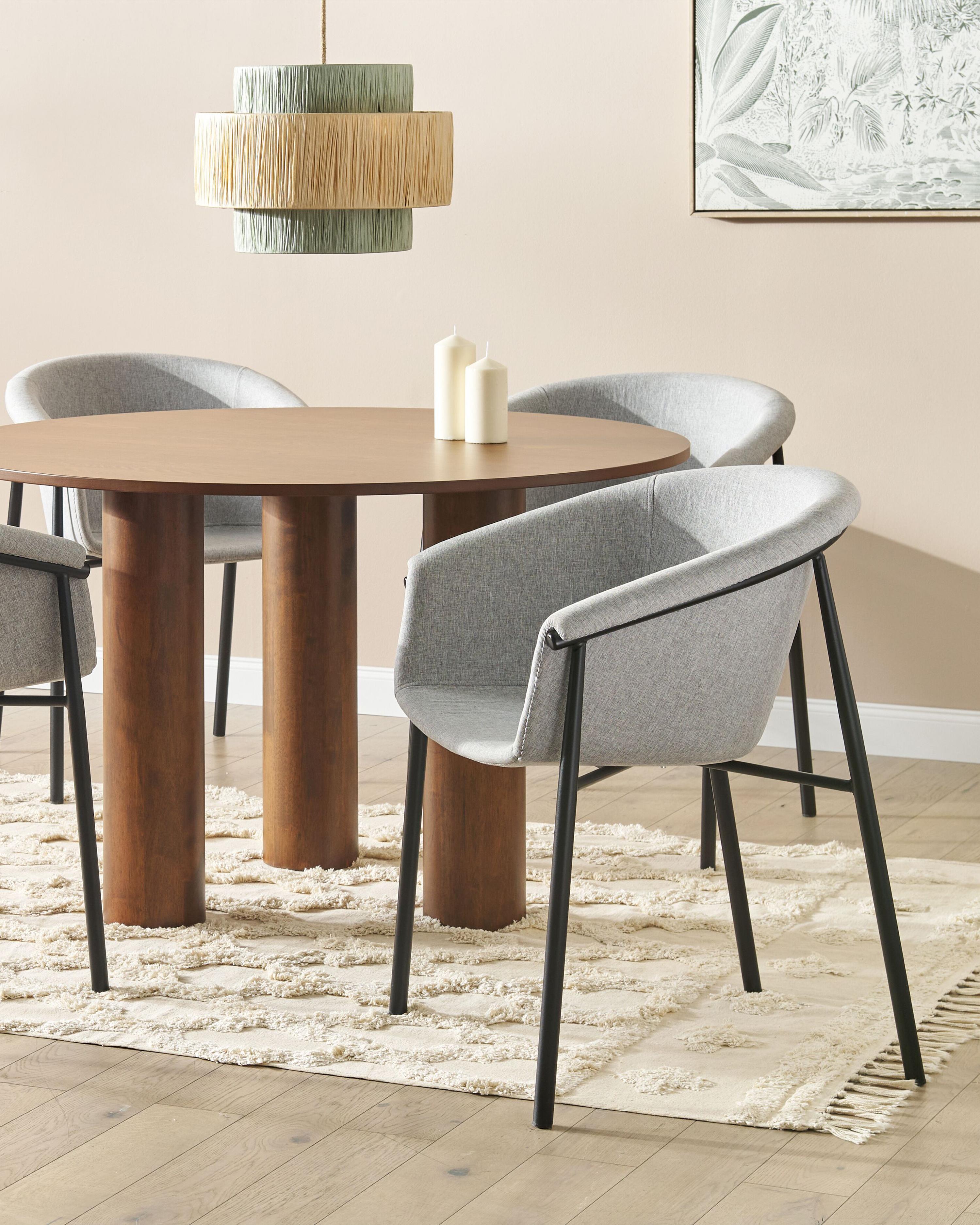 Set van 2 eetkamerstoelen AMES Lichtgrijs