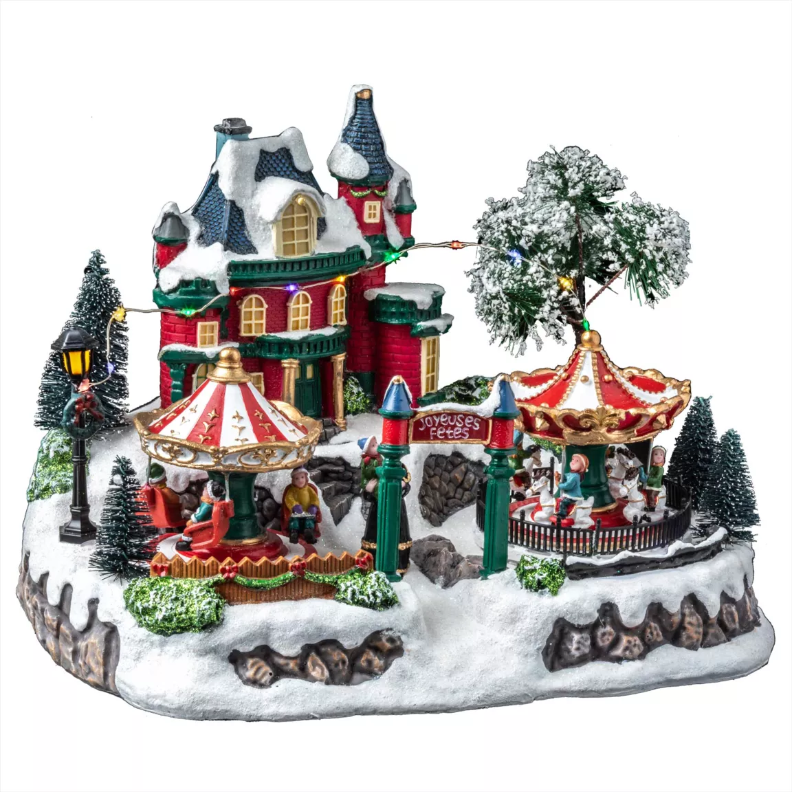 Village de Noël lumineux et animé 