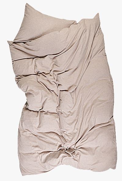 Garnfarget flanell sengesett sand - 140x200 cm