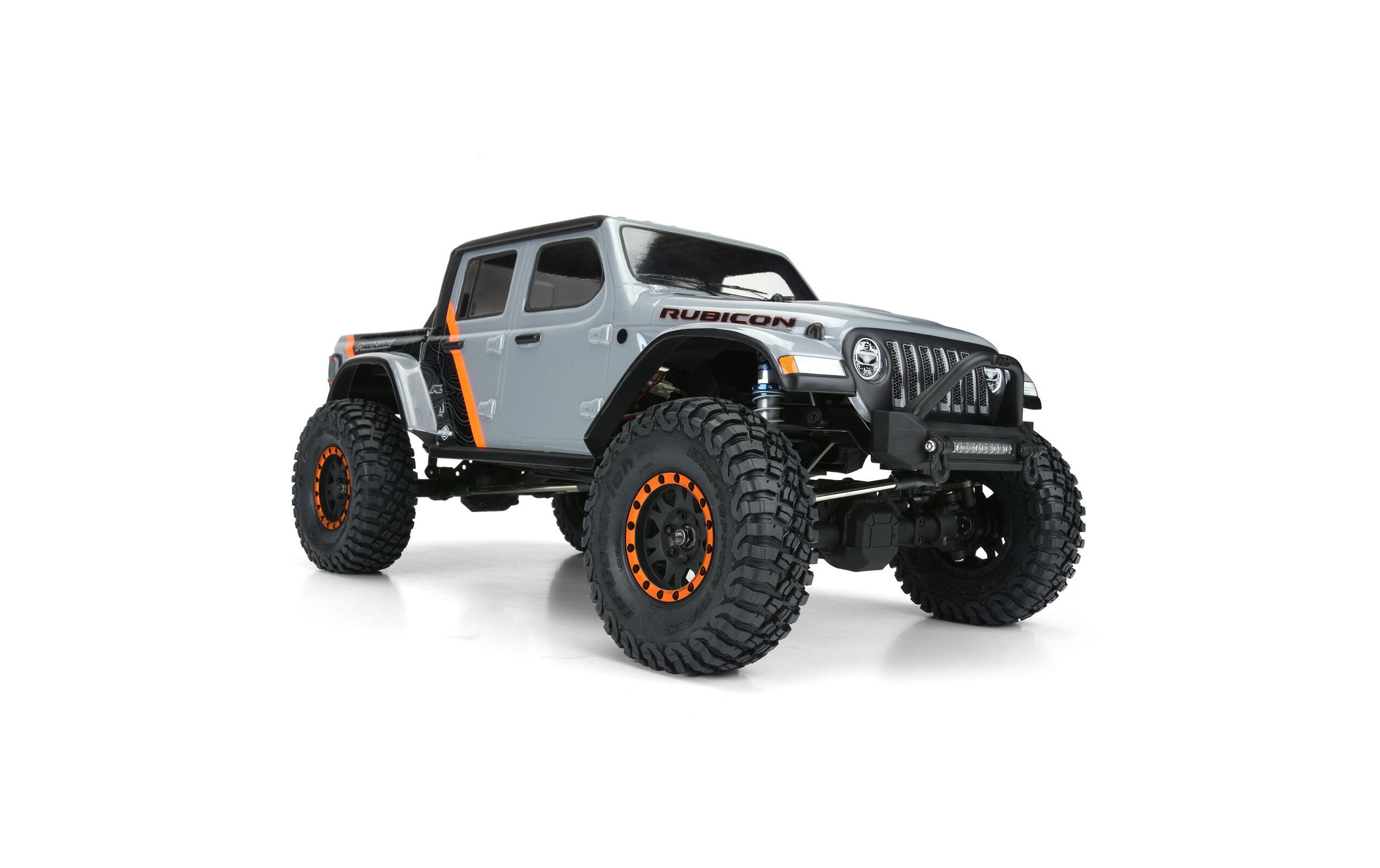 Karosserie Jeep Gladiator 2020 unlackiert, 1:10Karosserie für Crawler mit 313 mm Radstand
