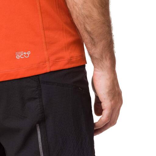 Camiseta Raidlight Activ Run Mid Zip Laranja Queimado