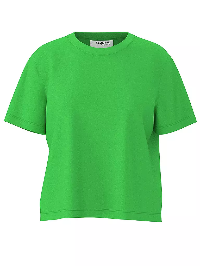 SELECTED FEMME T-Shirt Boxy Fit SLFESSENTIAL grün