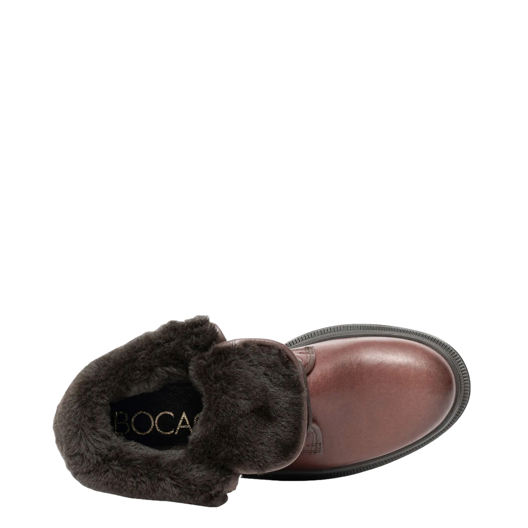 SACHA - Bottines crantées en cuir | Marron