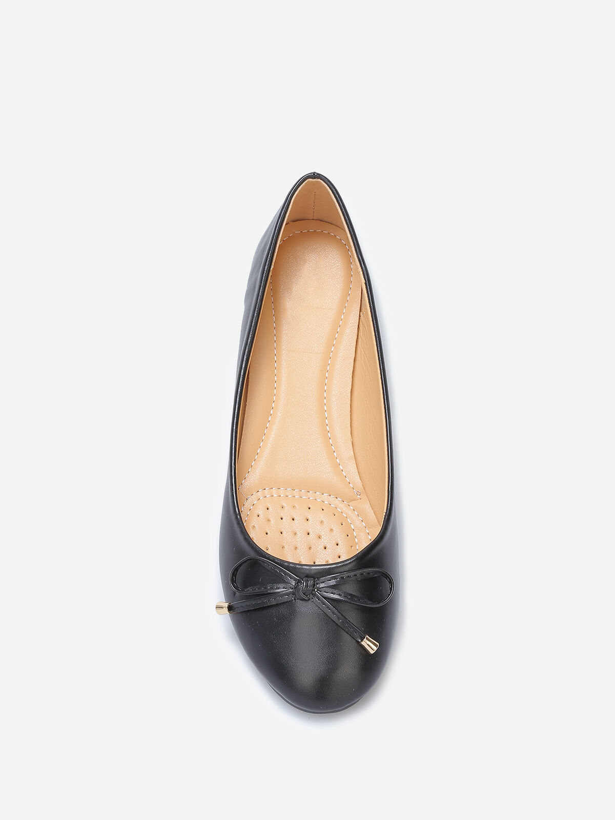 Ballerines avec nœud grandes tailles- Noir