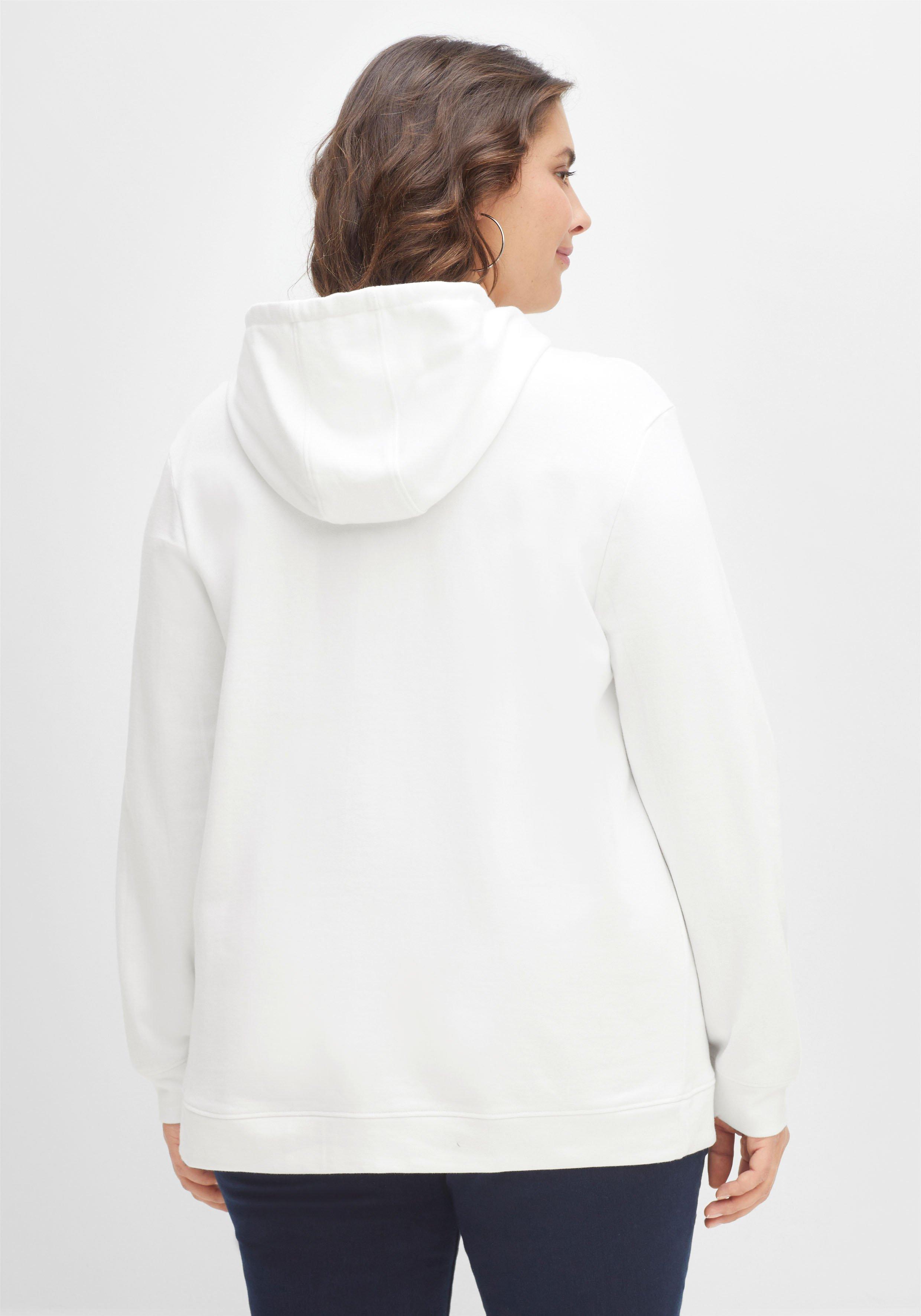 Sweatshirt mit Kapuze und College-Applikation