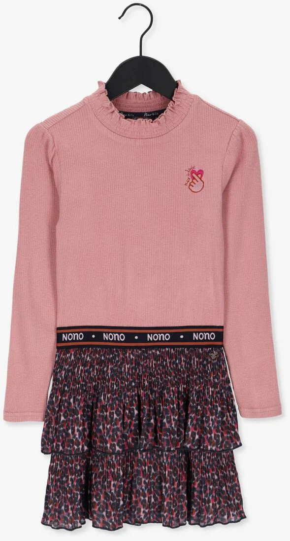 NONO roze nono midi jurk n208-5804