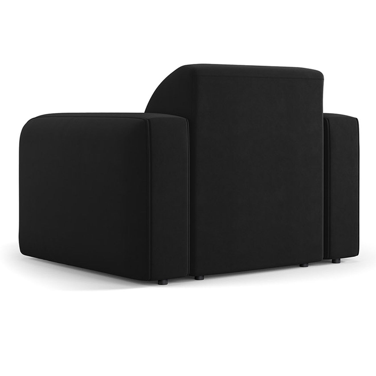 Mazzini Sofas Fauteuil Velours Jasmin noir - 105x95x72 cm