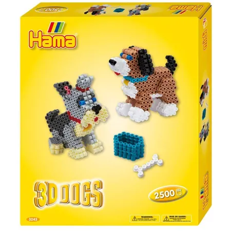 Hama Bügelperlen 3D Hunde, 2500 Perlen
