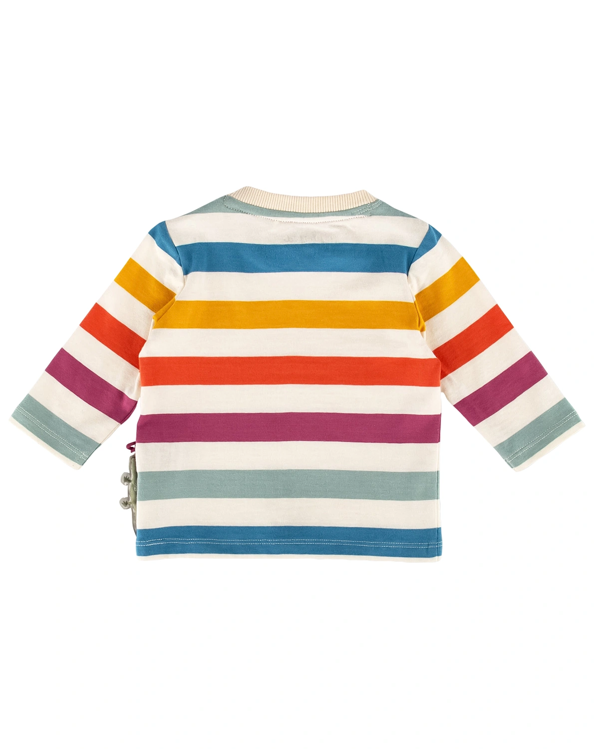 Langarmshirt B - WILD CROCODILE STRIPES in ecru/bunt