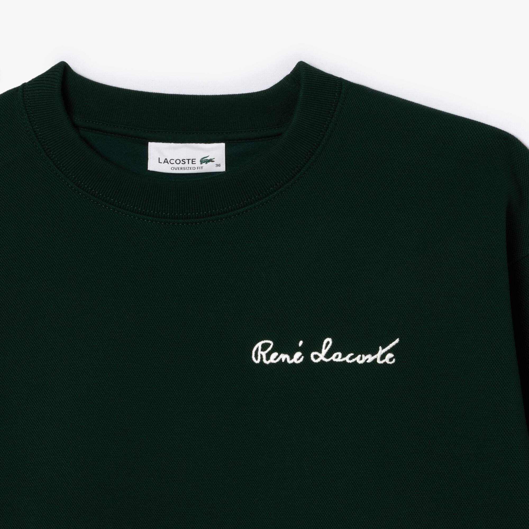 Sweatshirt Jogger oversize fit en double-face Sweatshirts - Vert - Lacoste - Femme