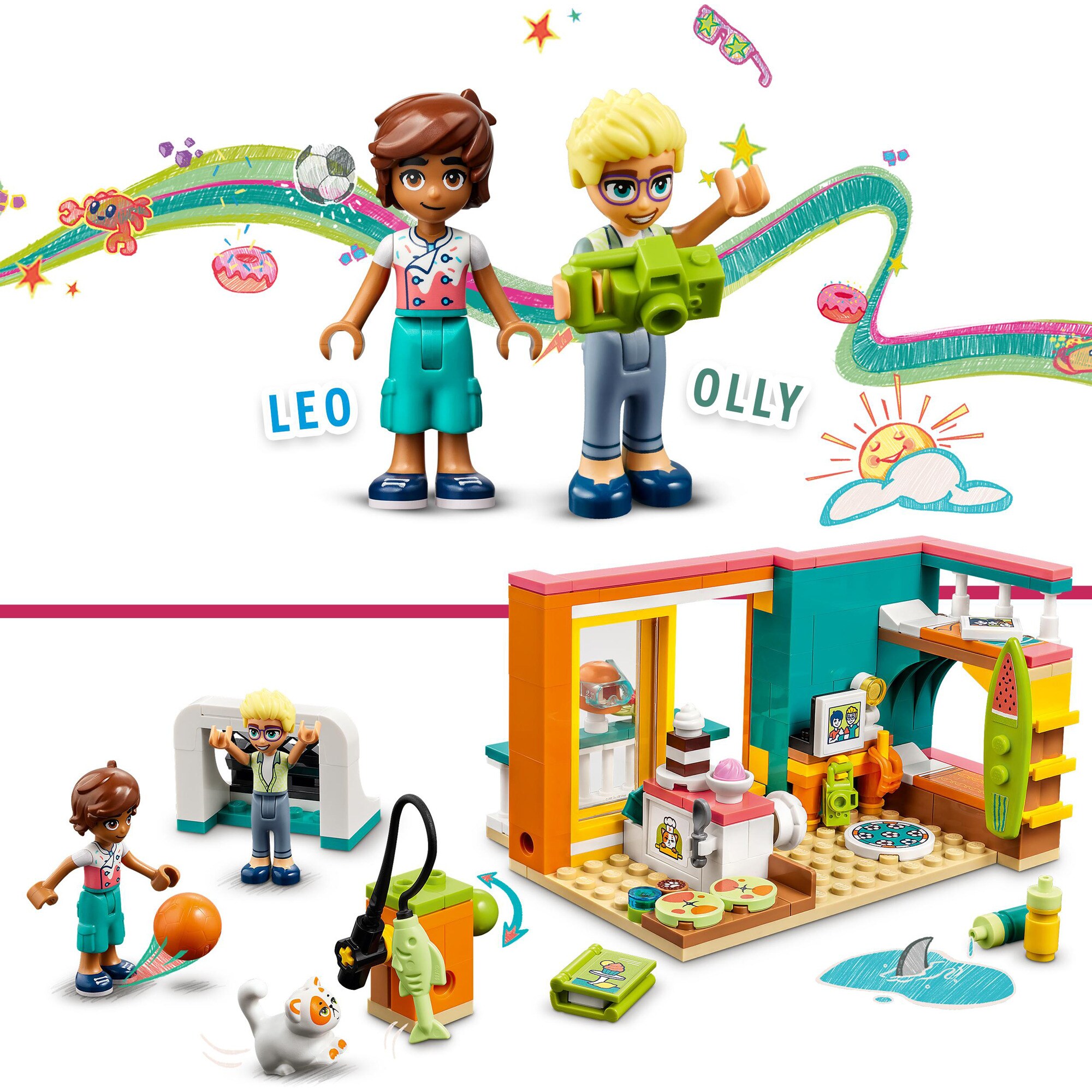 LEGO Konstruktionsspielzeug Friends Leos Zimmer