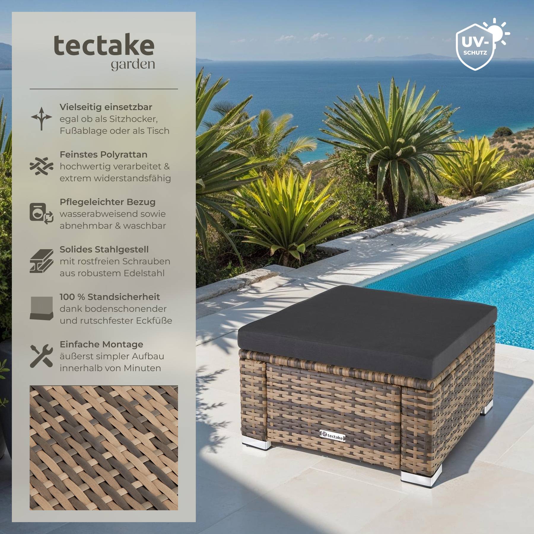 Rattan Sitzhocker Bitonto