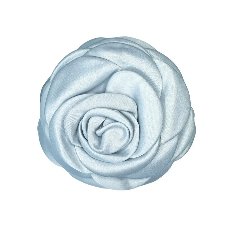 Pico  Giant Satin Rose hårklemme - Dove