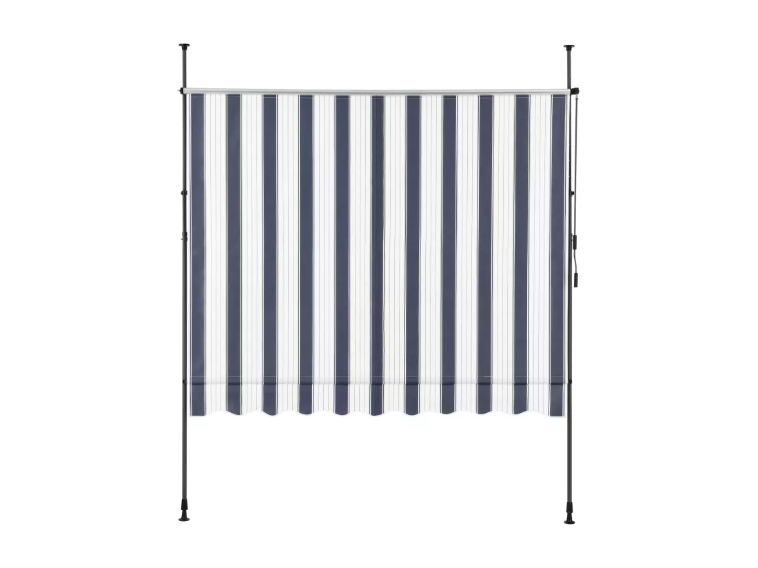 Store banne téléscopique acier blanche 150 x 120 x 200 cm 03_0008314