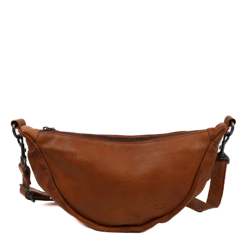 Bear Design Crossbody Tas Toon Cognac