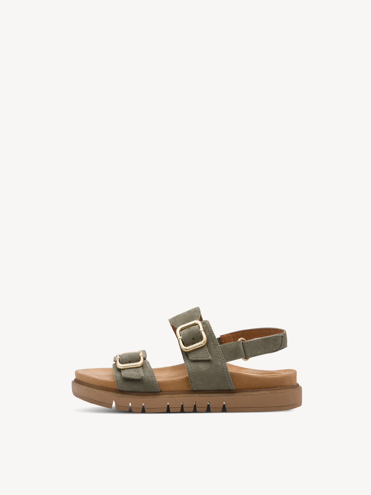 Leren Sandaal - khaki