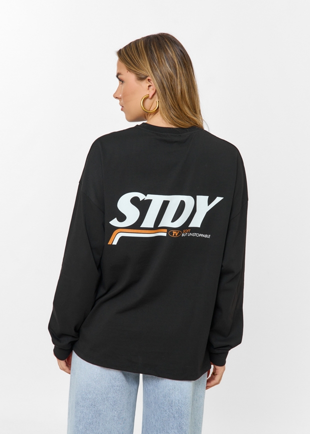 Steady longsleeve t-shirt zwart