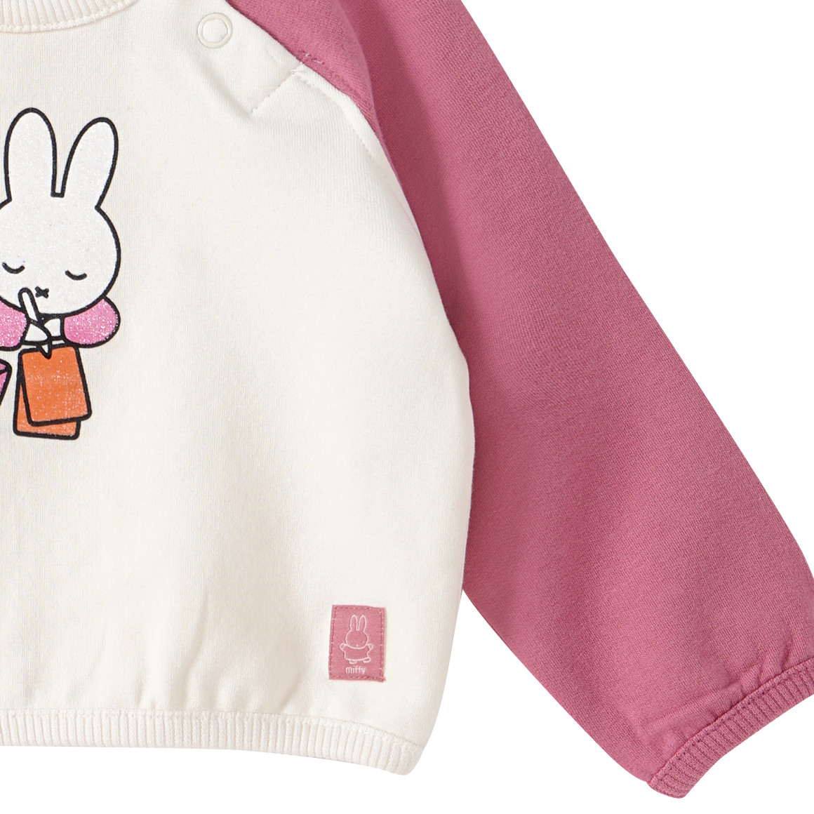 Miffy Langarmshirt mit Print creme / rosa / dunkelrosa