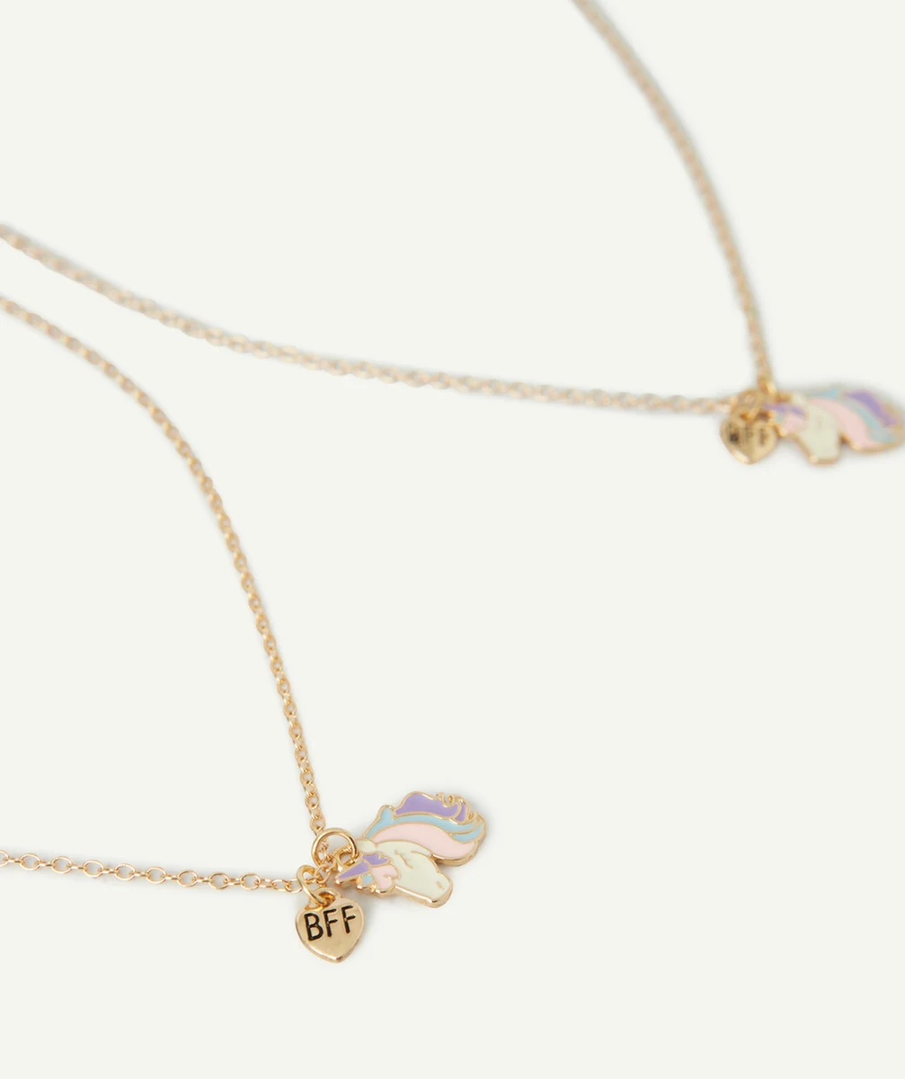 LOT DE 2 COLLIERS LICORNES POUR MEILLEURES AMIES