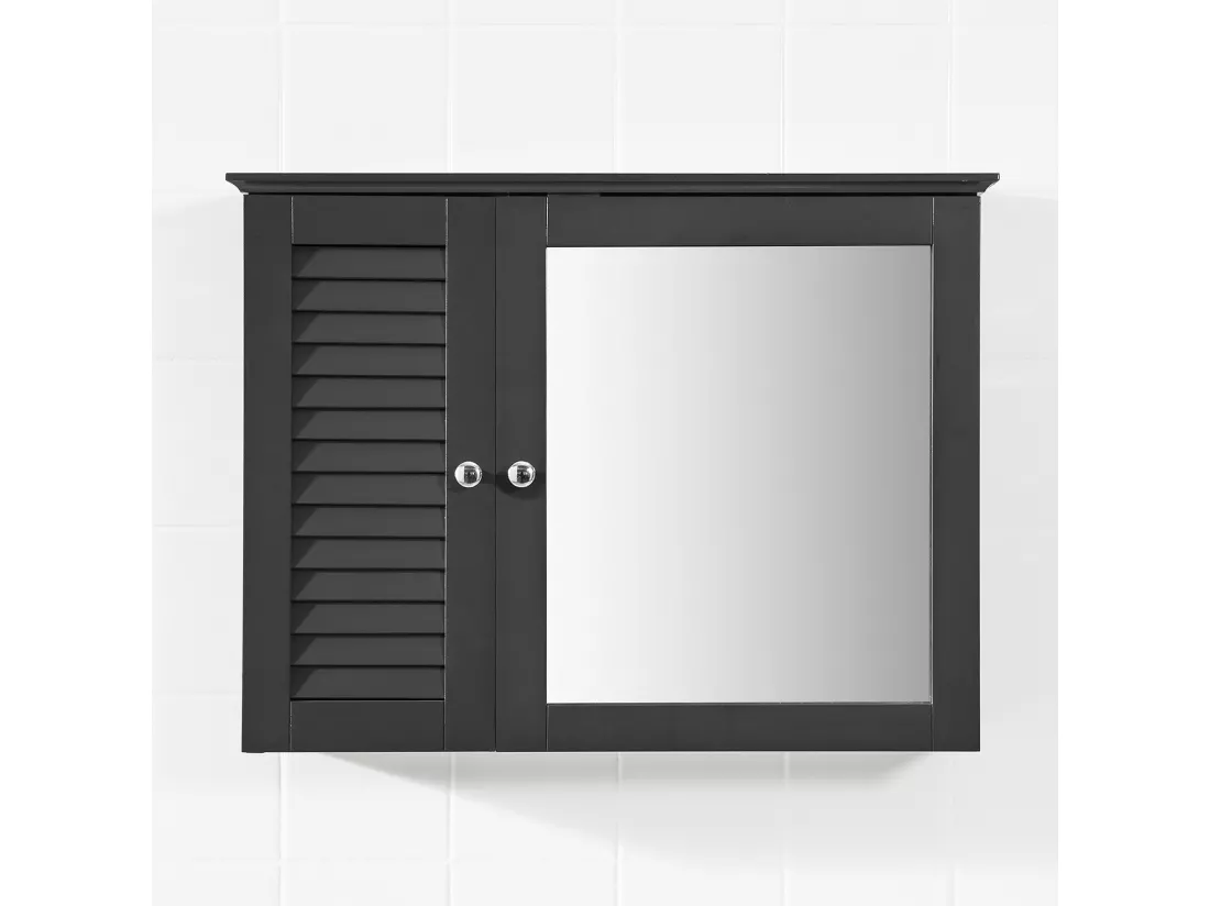 Armoire Miroir Meuble Haut De Salle De Bain Armoire Suspendue Avec Porte Miroir Commode, BZr55-dg