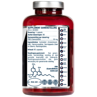 Lucovitaal CBD Cannabidiol 20mg Capsules 90CP