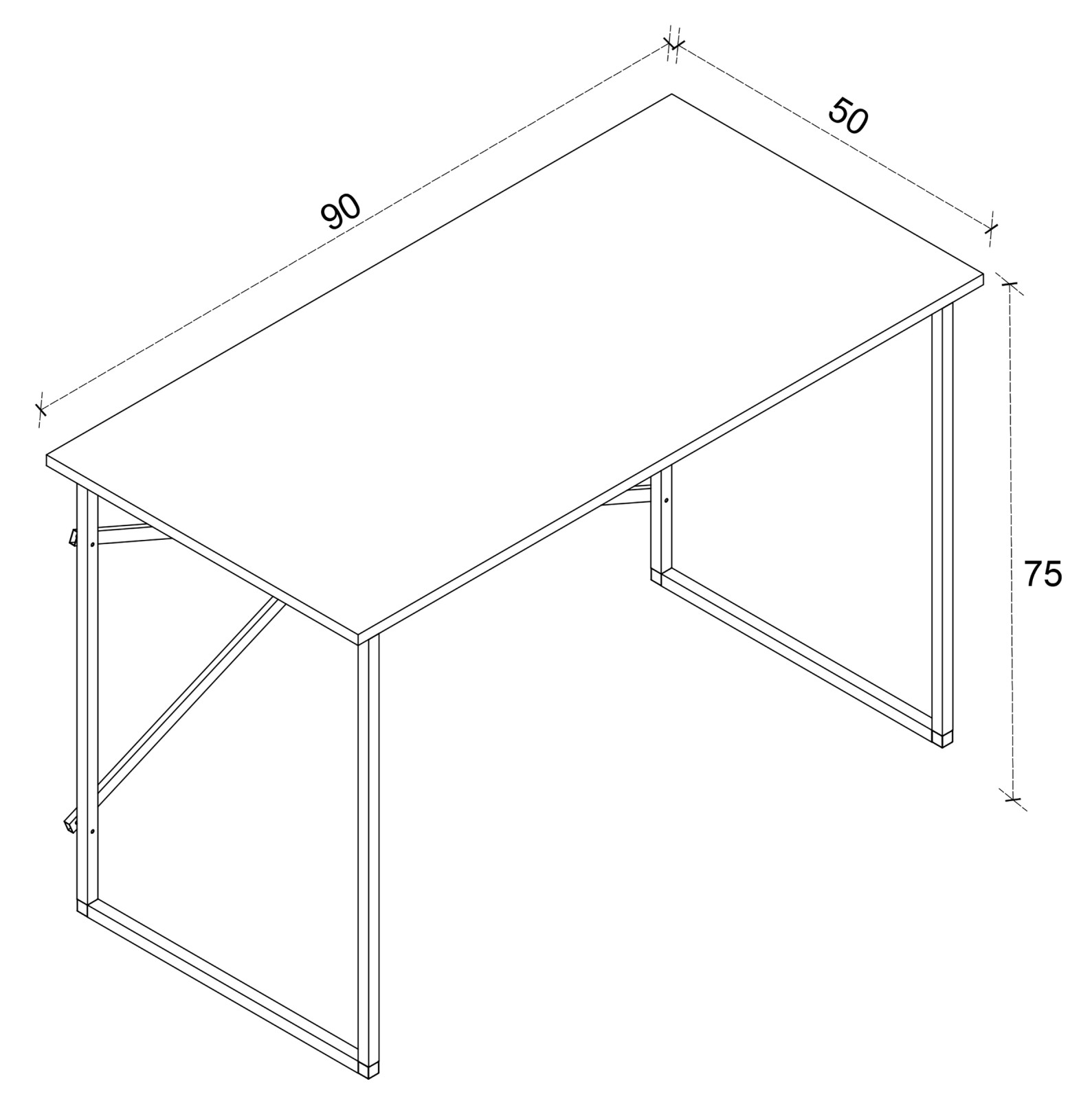 Schreibtisch - Honig Eiche - 90 cm