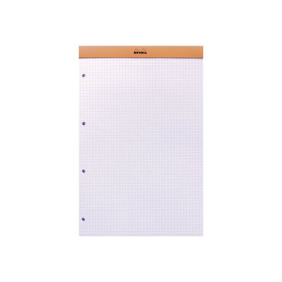 Rhodia Basics - Bloc notes - A4 + - 160 pages - petits carreaux - 80g - perforé