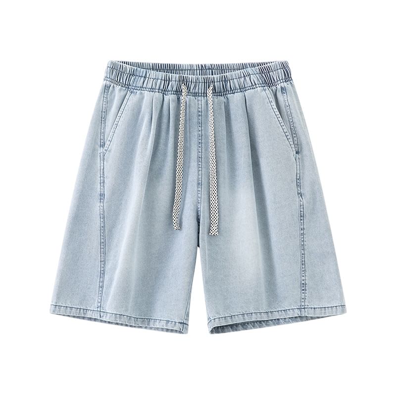 Soulcity - Mid Rise Washed Denim Shorts
