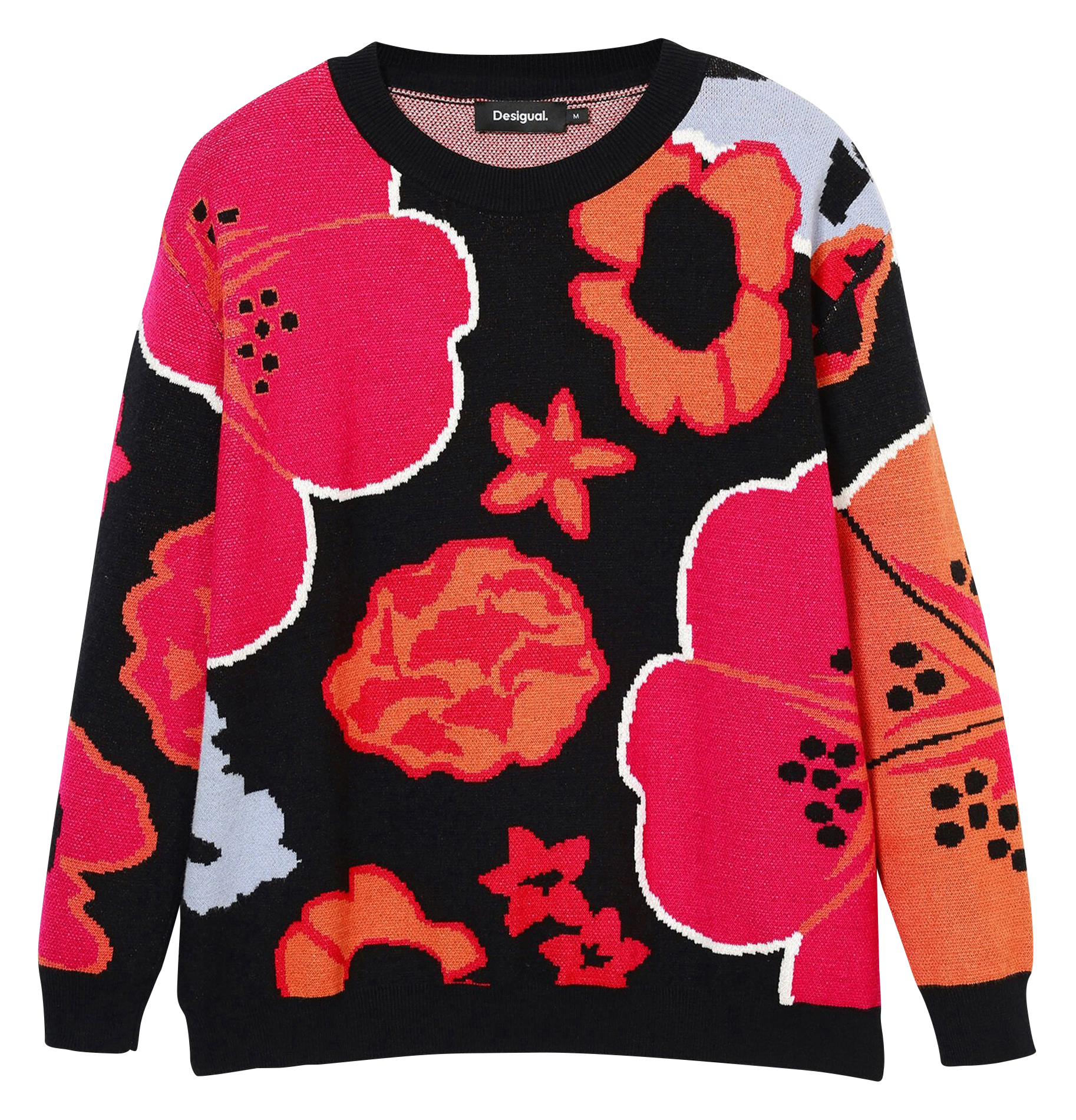 Pull ample fleuri | Noir