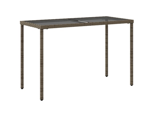 VIDAXL - Table de jardin dessus en verre gris 115x54x74cm résine tres...