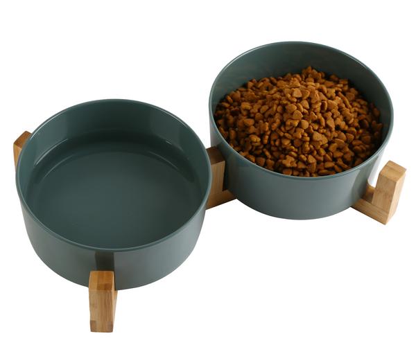 Dehner Lieblinge Melaminnapf-Set, grün, 2 x