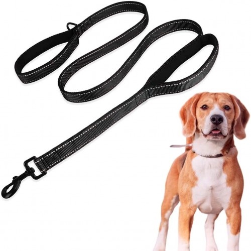 Guia preta reforçada para cães da Edipets