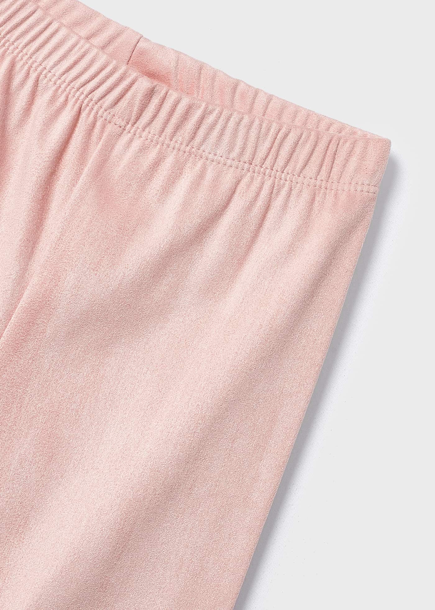 Conjunto de duas peças de leggings de camurça para meninas