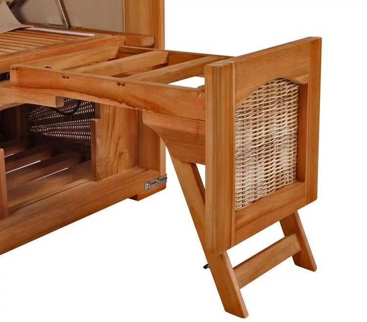 Strandstoel Rantum Teak PE kuip Design 518