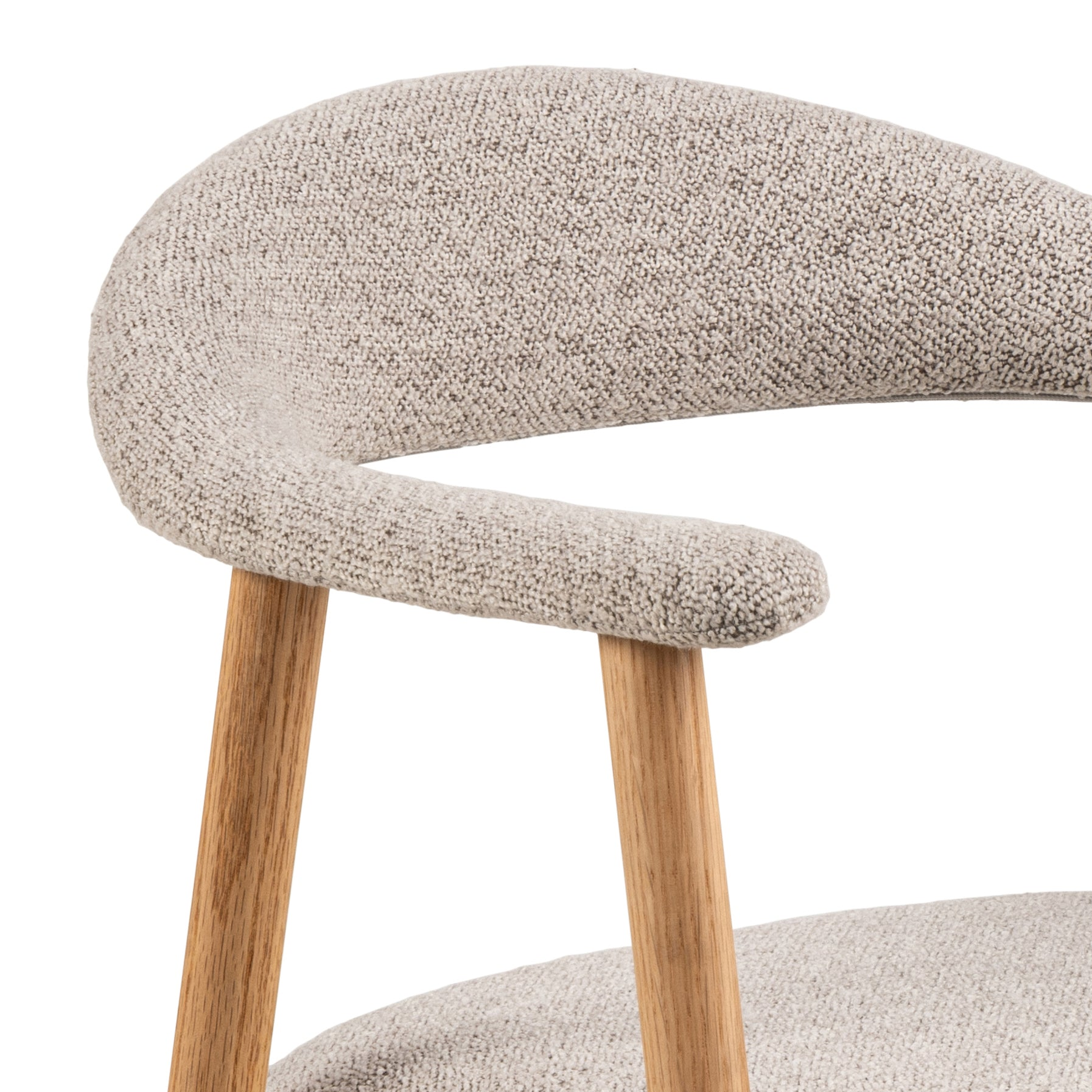 Joren Eetkamerstoel - Set van 2 - Beige Bouclé